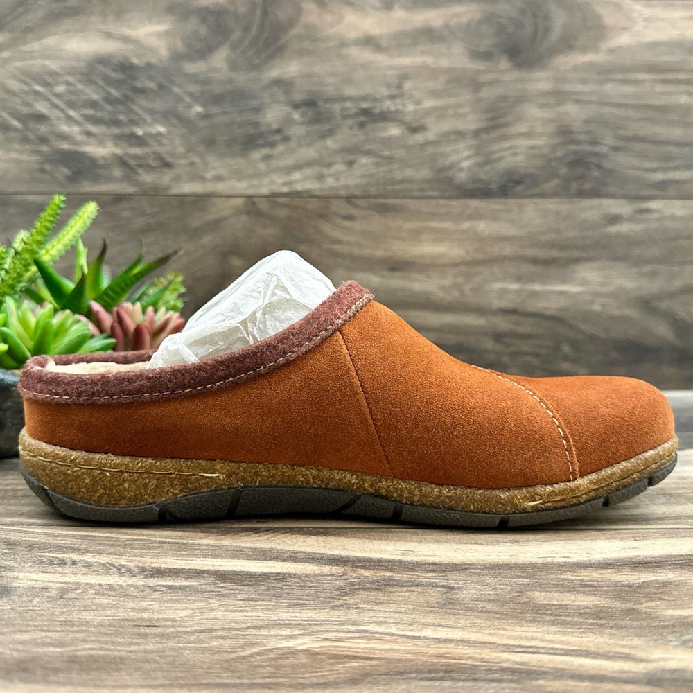 NIB Earth Origins Ezra 8N NARROW 39 Acorn Brown Slip On Clogs Suede - Picture 6 of 12